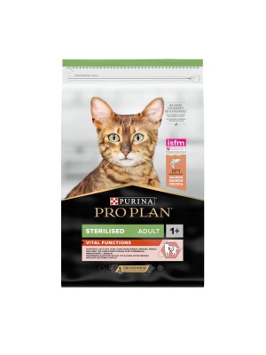 Purina Pro Plan Cat Sterilised Vital Functions Salmon 10 кг сухой корм для стерилизованных кошек с лососем