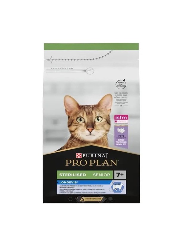 Purina Pro Plan Cat Sterilised Senior Longevis Turkey 7+ 10 кг сухий корм для стерилізованих котів