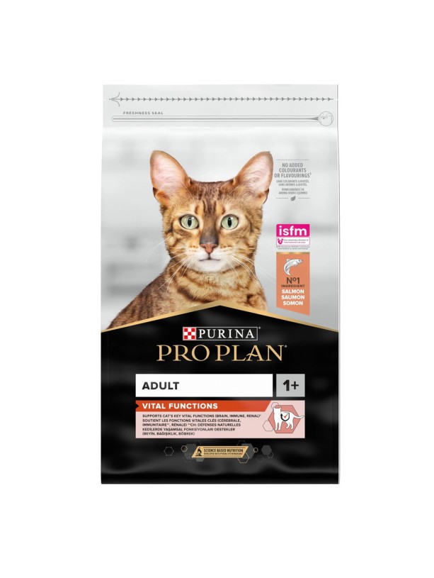 Purina Pro Plan Cat Adult Vital Functions Salmon 10 кг сухой корм для кошек с лососем