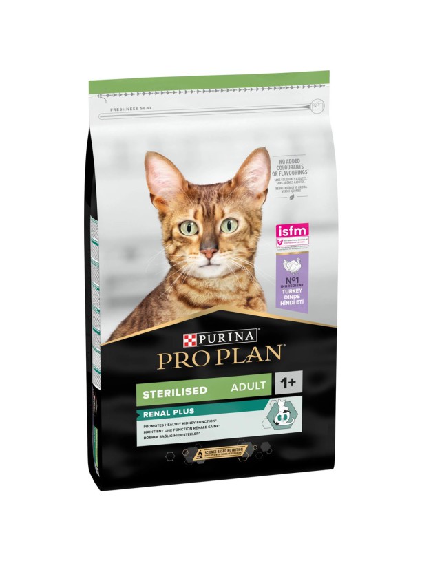 Purina Pro Plan Cat Adult Sterilised Renal Plus Turkey 1.5 кг сухой корм для стерилизованных кошек с индейкой