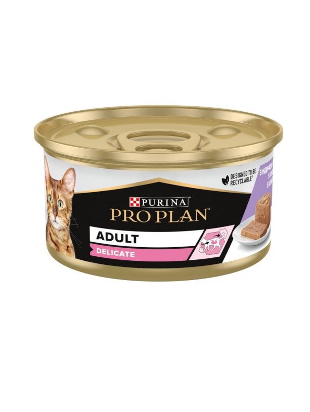 Purina Pro Plan Delicate Turkey 85 г паштет для котів з індичкою