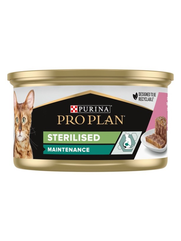 Purina Pro Plan Adult Sterilised Salmon 85 г паштет для стерилизованных кошек с тунцом и лососем