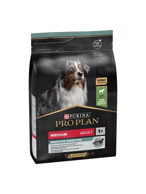 Purina Pro Plan Dog Adult Medium Sensitive Digestion Lamb 14 кг сухой корм для собак средних пород с ягненком