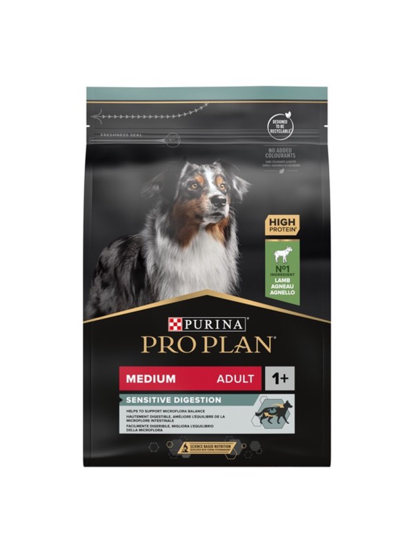 Purina Pro Plan Dog Adult Medium Sensitive Digestion Lamb 3 кг сухий корм для собак середніх порід з ягням