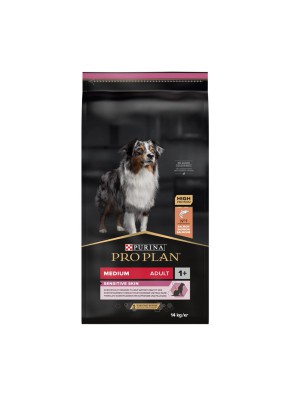 Purina Pro Plan Dog Adult Medium Sensitive Skin Salmon 14 кг сухой корм для собак средних пород с лососем