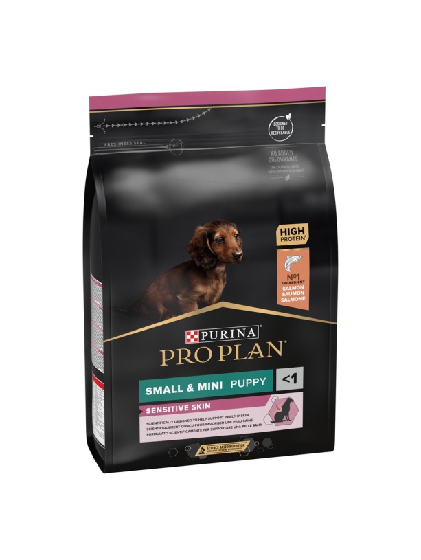 Purina Pro Plan Puppy Small & Mini Sensitive Skin Salmon 3кг сухой корм для щенков мелких пород с лососем