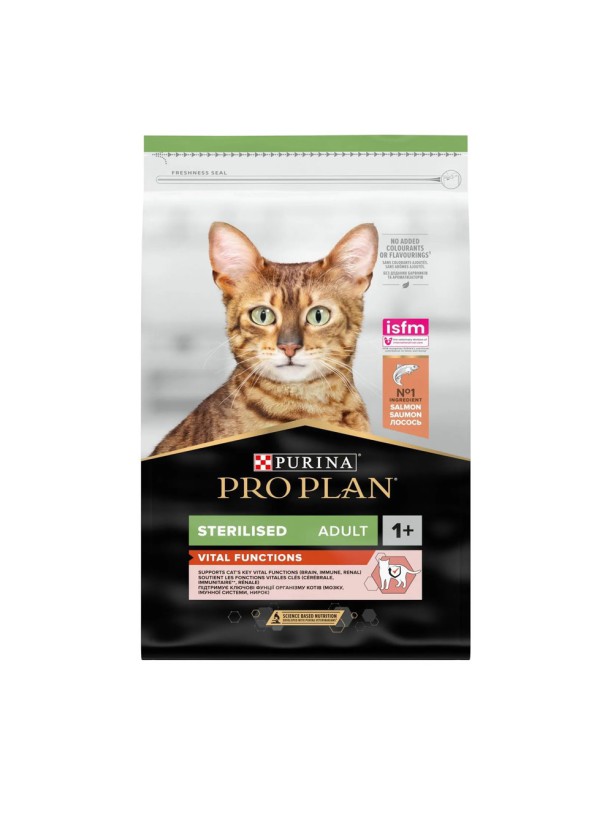 Purina Pro Plan Cat Sterilised Vital Functions Salmon 3 кг сухий корм для стерилізованих котів з лососем