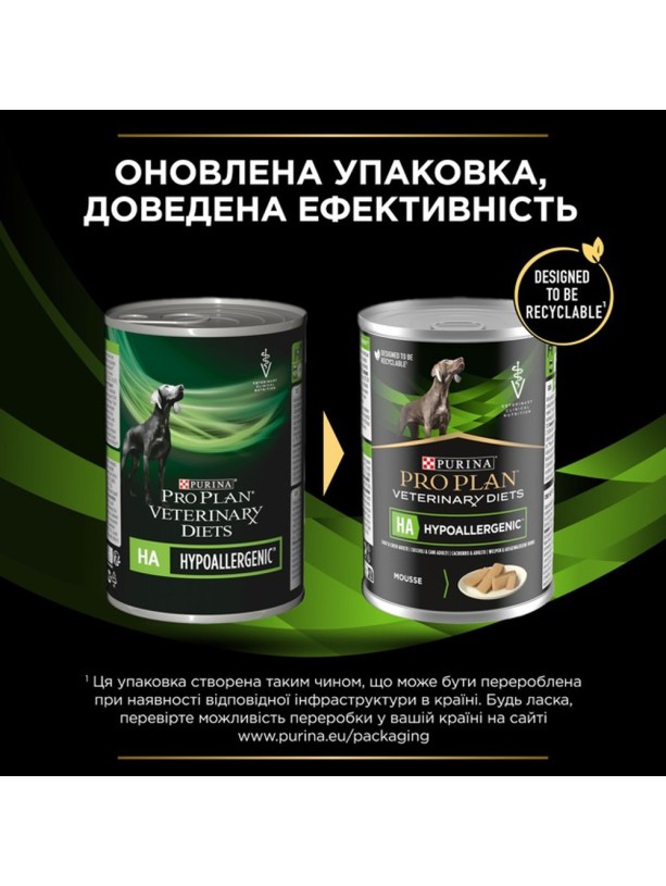 Purina Veterinary Diets HA Hypoallergenic Canine 12х400 г влажный корм для собак при пищевой аллергии
