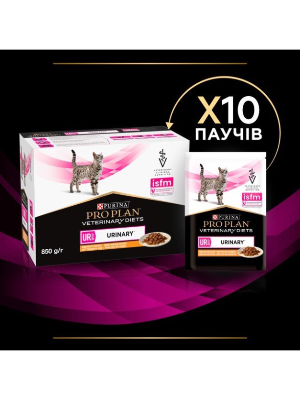 Purina Veterinary Diets UR Urinary Chicken Feline 80 г влажный корм для кошек с курицей