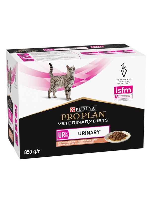 Purina Veterinary Diets UR Urinary Feline 10х80 г вологий корм для котів з лососем при сечокам'яній хворобі