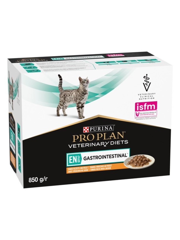 Purina Veterinary Diets EN Gastrointestinal Chicken Feline 80 г влажный корм для котов в подливке с курицей