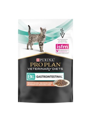 Purina Veterinary Diets EN Gastrointestinal Salmon Feline 80 г влажный корм для кошек в подливке с лососем