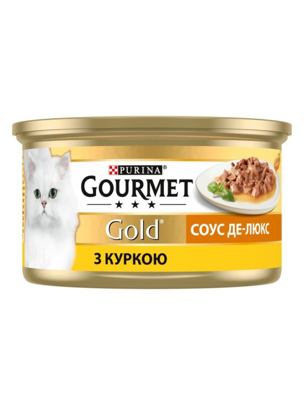 Gourmet Gold 24x85 г влажный корм Кусочки в соусе для кошек с курицей