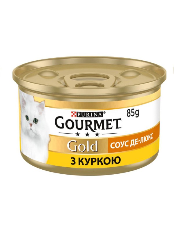 Gourmet Gold 24x85 г влажный корм Кусочки в соусе для кошек с курицей