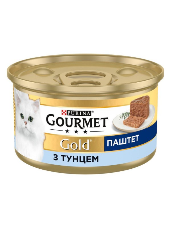 Gourmet Gold 24х85 г влажный корм для кошек паштет с тунцом