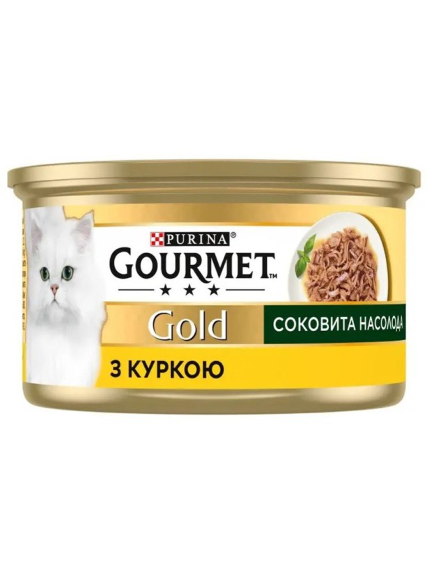 Gourmet Gold 24x85 г влажный корм Сочное наслаждение для кошек с курицей