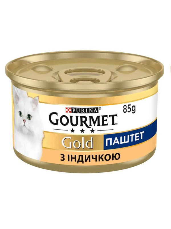 Gourmet Gold 24x85 г влажный для кошек паштет с индейкой