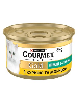 Gourmet Gold 24х85 г влажный корм Нежные биточки с курицей и морковью