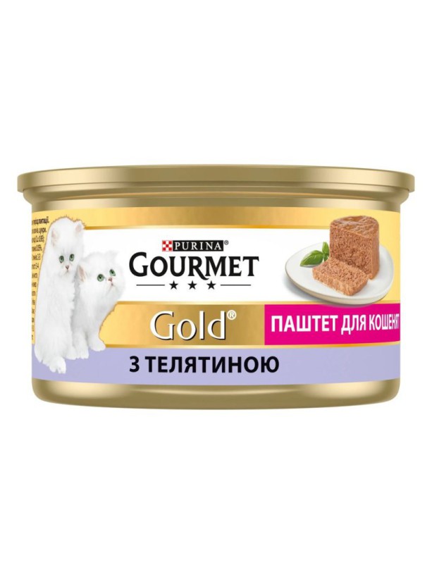 Gourmet Gold 24x85 г влажный корм для котят паштет с телятиной