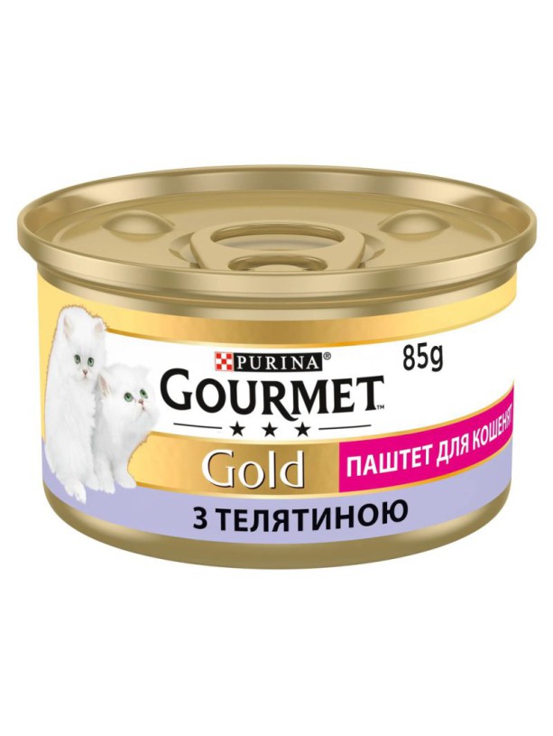 Gourmet Gold 24x85 г влажный корм для котят паштет с телятиной