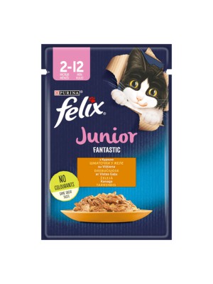 Felix Fantastic Junior 26*85 г влажный корм для кошек с курицей