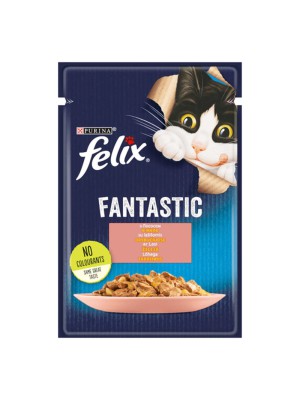 Felix Fantastic Salmon 26*85 г влажный корм для кошек с лососем
