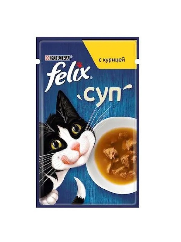Felix Soup 30*48 г влажный корм для кошек с курицей