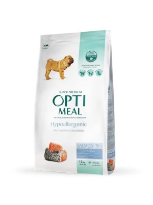 Optimeal Hypoallergenic Medium Large 12 кг для собак средних и крупных пород с лососем