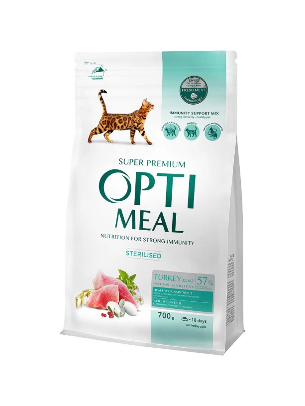 Optimeal Cat Sterilised Turkey 700 г сухий корм для стерилізованих котів з індичкою