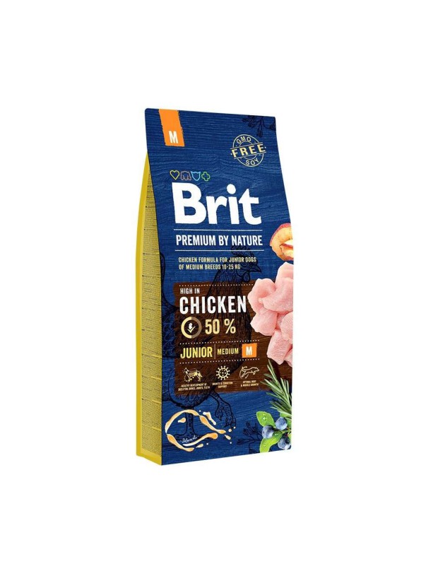 Brit Premium Junior M для щенков с курицей 3 кг