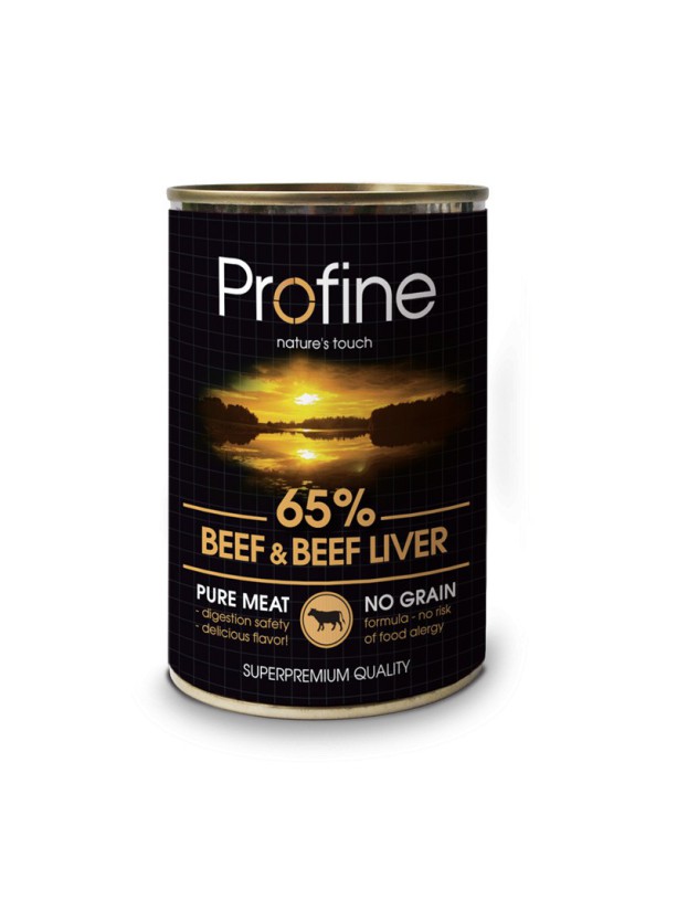Влажный корм Profine Beef and Liver для собак с говядиной и говяжьей печенью 400 г