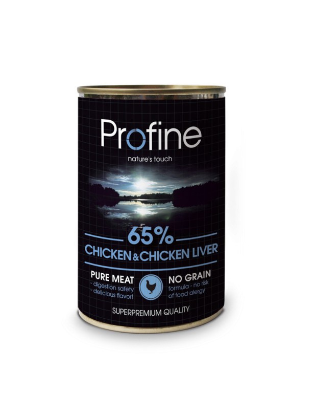 Влажный корм Profine Chicken and Liver для собак с курицей и куриной печенью 400 г