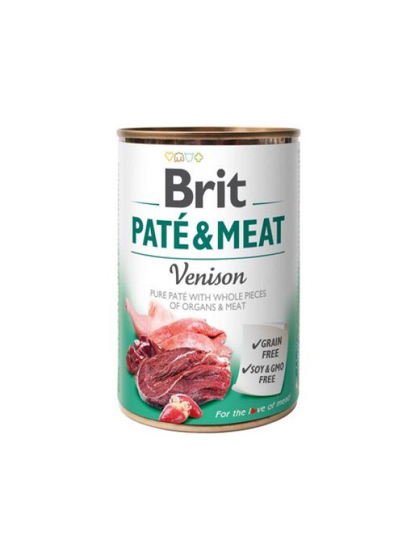 Brit Pate Meat Dog для собак паштет с олениной 400 г