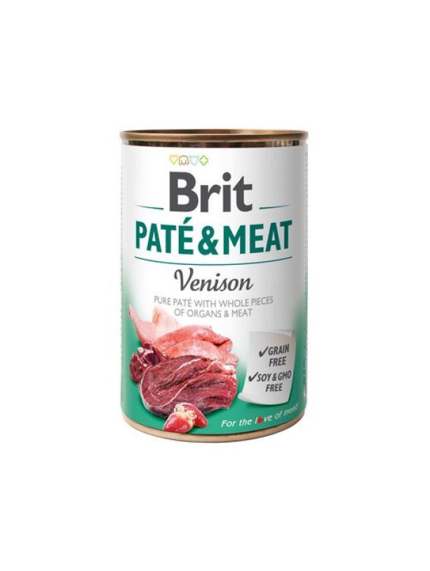 Brit Pate Meat Dog для собак паштет с олениной 400 г