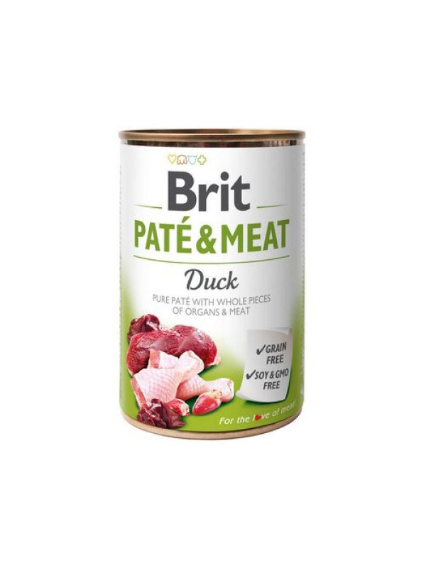 Brit Pate Meat Dog для собак паштет с уткой 400 г