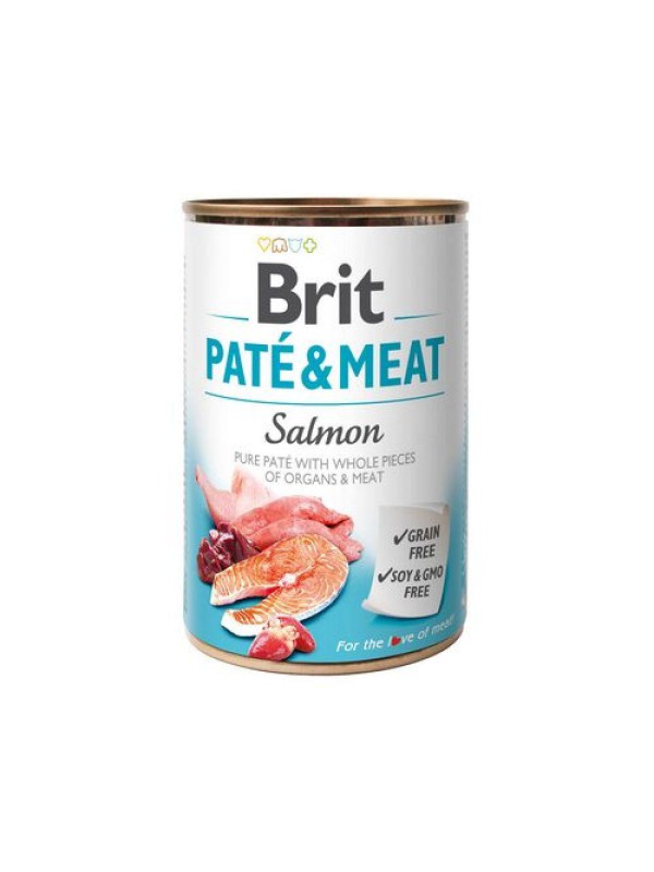 Brit Pate Meat Dog для собак паштет с лососем 400 г
