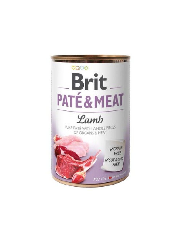 Brit Pate Meat Dog для собак паштет с ягненком 400 г