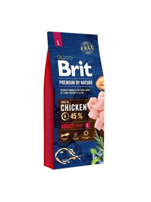 Brit Premium Large L сухой корм для собак крупных пород с курицей 15 кг