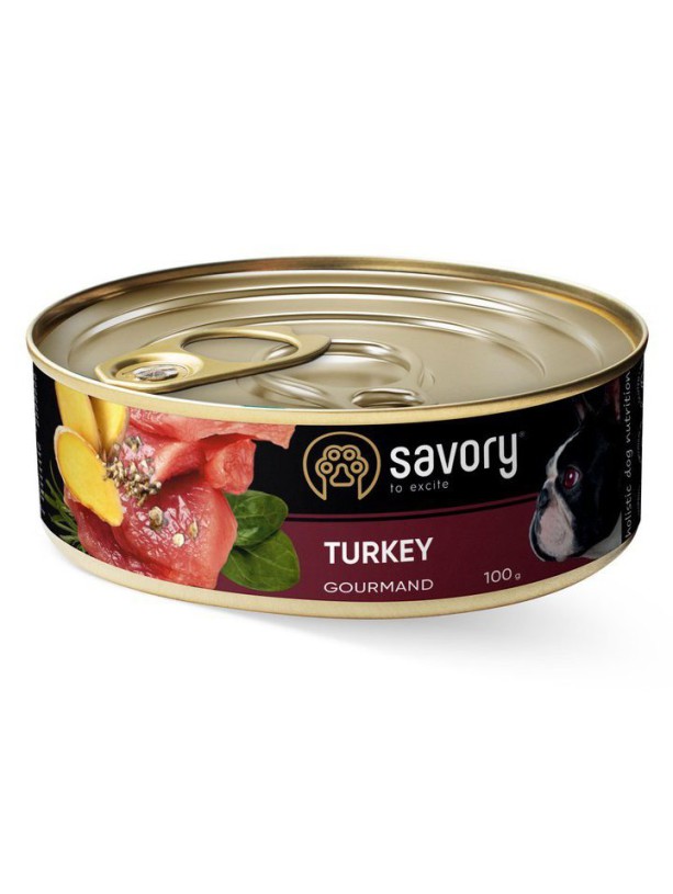 Savory Dog Gourmand Turkey для собак с индейкой 100 г