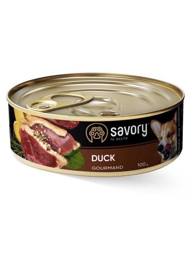 Savory Dog Gourmand Duck для собак с уткой 100 г