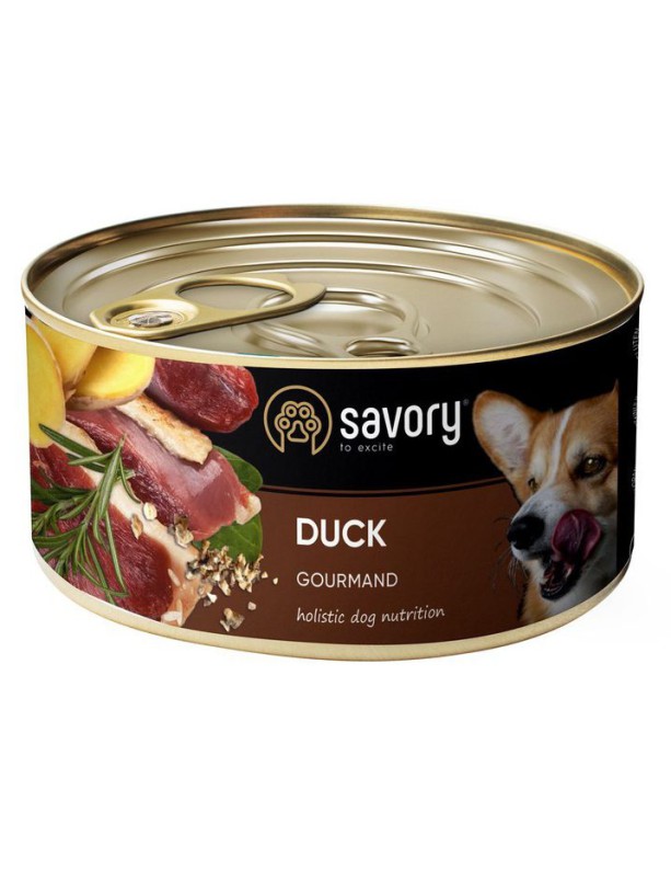 Savory Dog Gourmand Duck для собак с уткой 200 г