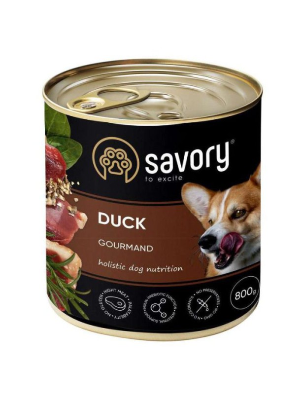 Savory Dog Gourmand Duck для собак с уткой 800 г