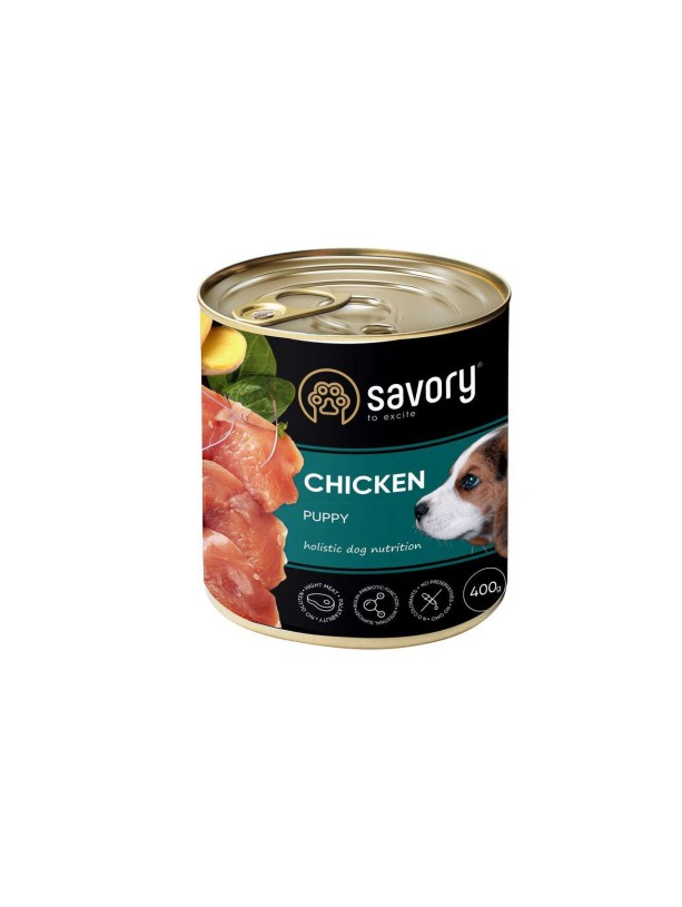 Savory Dog All breeds Puppy Chicken для щенков с курицей 400 г