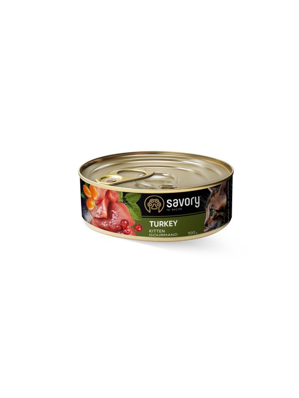Savory Kitten Turkey для котят с индейкой 100 г