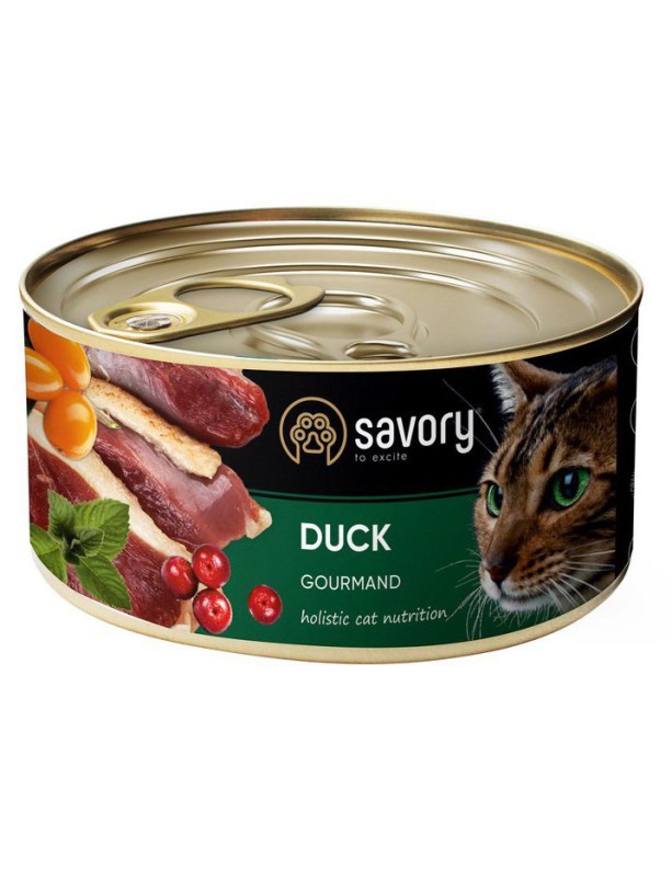 Savory Cat Adult Duck для кошек с уткой 200 г