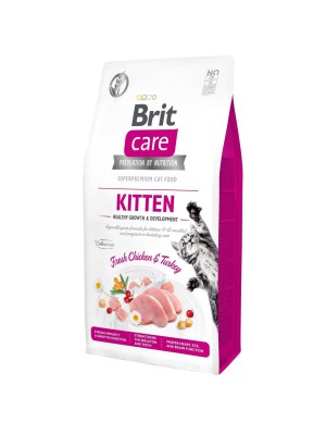 Brit Care GF Kitten для кошенят з куркою та індичкою 7 кг