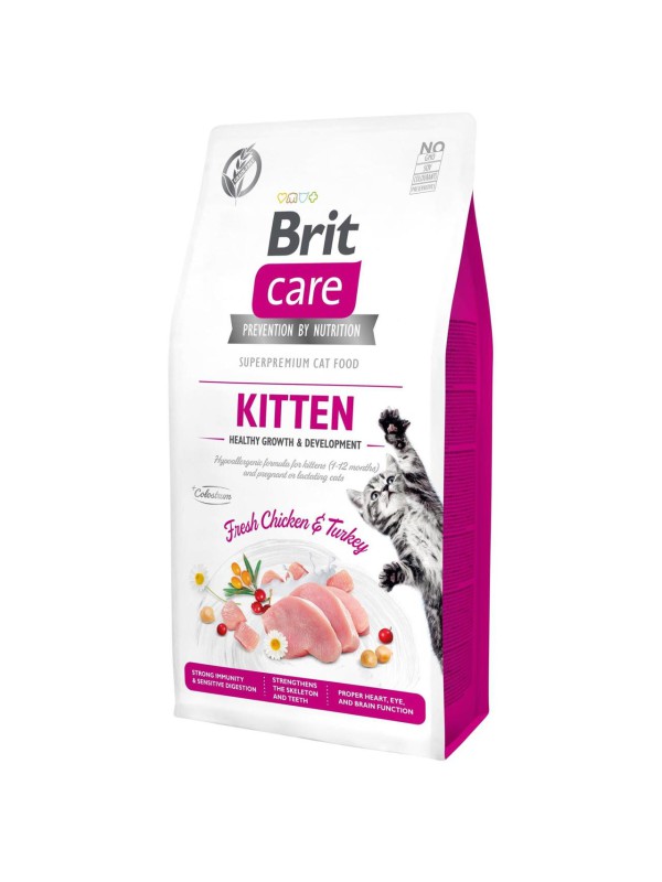 Brit Care GF Kitten для кошенят з куркою та індичкою 7 кг