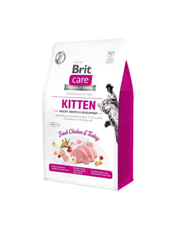 Brit Care GF Kitten для кошенят з куркою та індичкою 2 кг