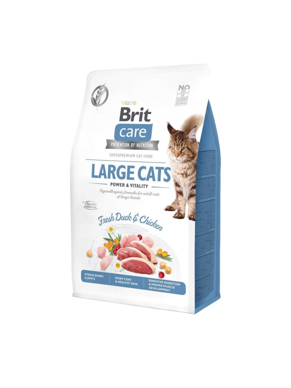 Brit Care GF Large Cats Power Vitality для котів з качкою 400 г