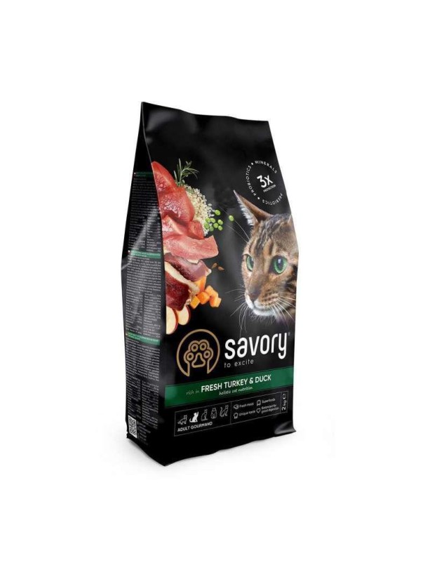 Savory Fresh Turkey & Duck для кошек с индейкой и уткой 400 г